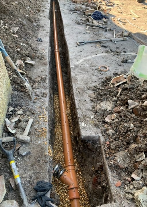 drainage pipe work