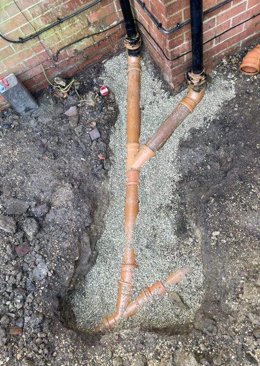 drainage pipe work